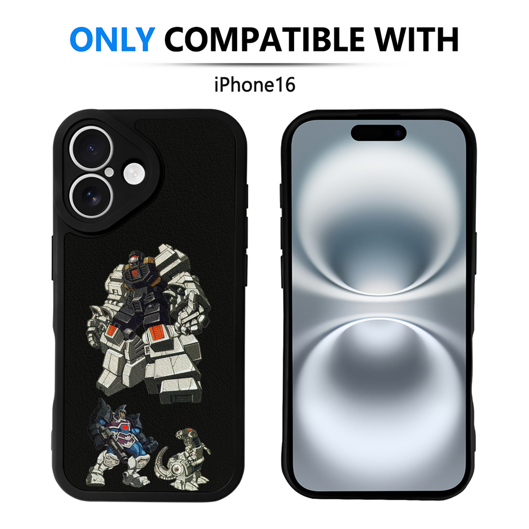 （画像用）  【iPhone 16シリーズ対応】シリコンスマホケース（レザー調） 材質：シリコン